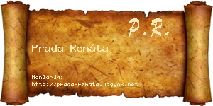 Prada Renáta névjegykártya